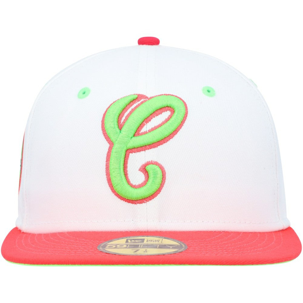Chicago White Sox New Era Cooperstown Collection Comiskey Park 75th Anniversary Strawberry Lolli 59FIFTY Fitted Hat - White/Coral - New Era Sale