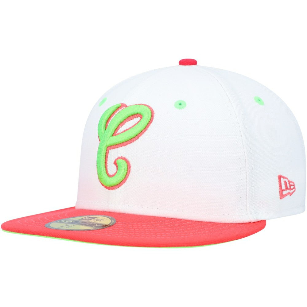 Chicago White Sox New Era Cooperstown Collection Comiskey Park 75th Anniversary Strawberry Lolli 59FIFTY Fitted Hat - White/Coral - New Era Sale