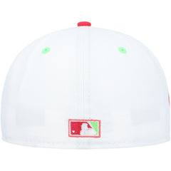 Chicago White Sox New Era Cooperstown Collection Comiskey Park 75th Anniversary Strawberry Lolli 59FIFTY Fitted Hat - White/Coral - New Era Sale