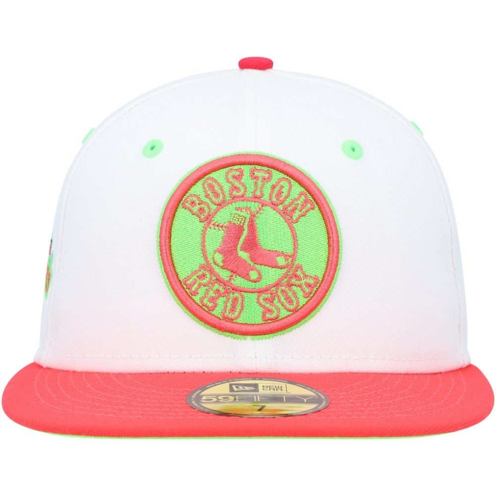 Boston Red Sox New Era  Fenway Park 100th Anniversary  Strawberry Lolli 59FIFTY Fitted Hat - White/Coral - New Era Sale