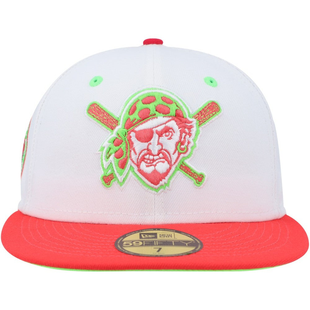 Pittsburgh Pirates New Era Three Rivers Stadium 30th Anniversary Strawberry Lolli 59FIFTY Fitted Hat - White/Coral - New Era on Sale
