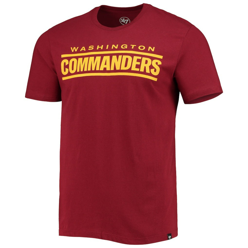 47 brand Washington Commanders '47 Wordmark Imprint Super Rival T-Shirt Burgundy