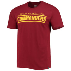 47 brand Washington Commanders '47 Wordmark Imprint Super Rival T-Shirt Burgundy
