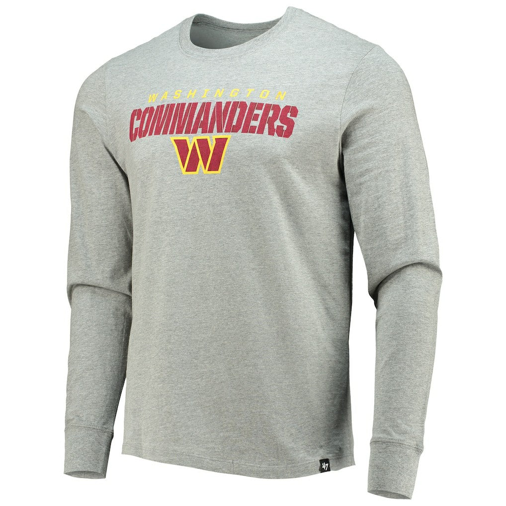 47 brand Washington Commanders '47 Traction Super Rival Long Sleeve T-Shirt Heathered Gray