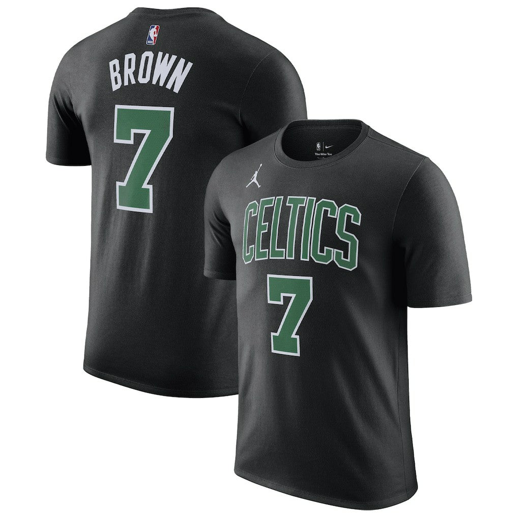 Jaylen Brown Boston Celtics Jordan Brand 2022/23 Statement Edition Name & Number T-Shirt Black