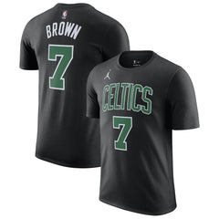 Jaylen Brown Boston Celtics Jordan Brand 2022/23 Statement Edition Name & Number T-Shirt Black