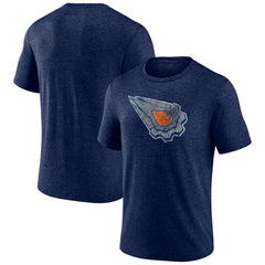 Edmonton Oilers Wraparound Tri-Blend T-Shirt - Navy - NHL 4773195