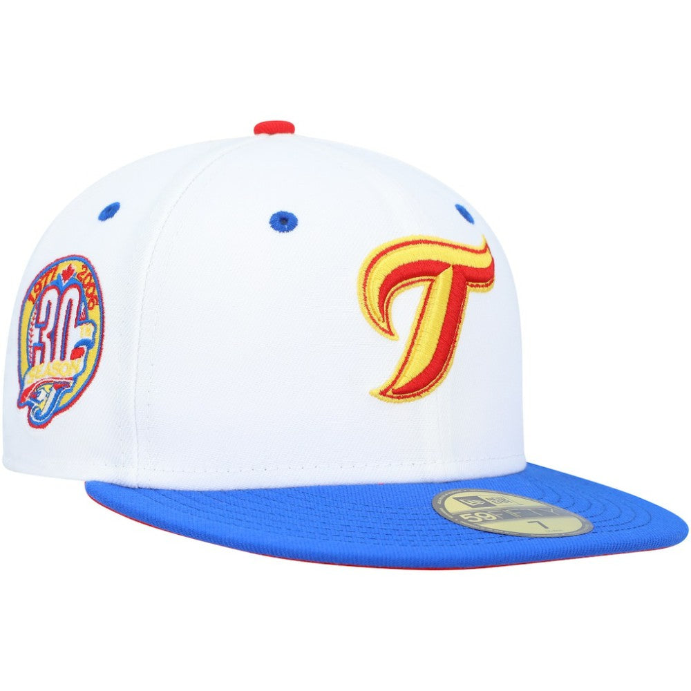 Toronto Blue Jays New Era 30th Anniversary Cherry Lolli 59FIFTY Fitted Hat - White/Royal - New Era Lifestyle