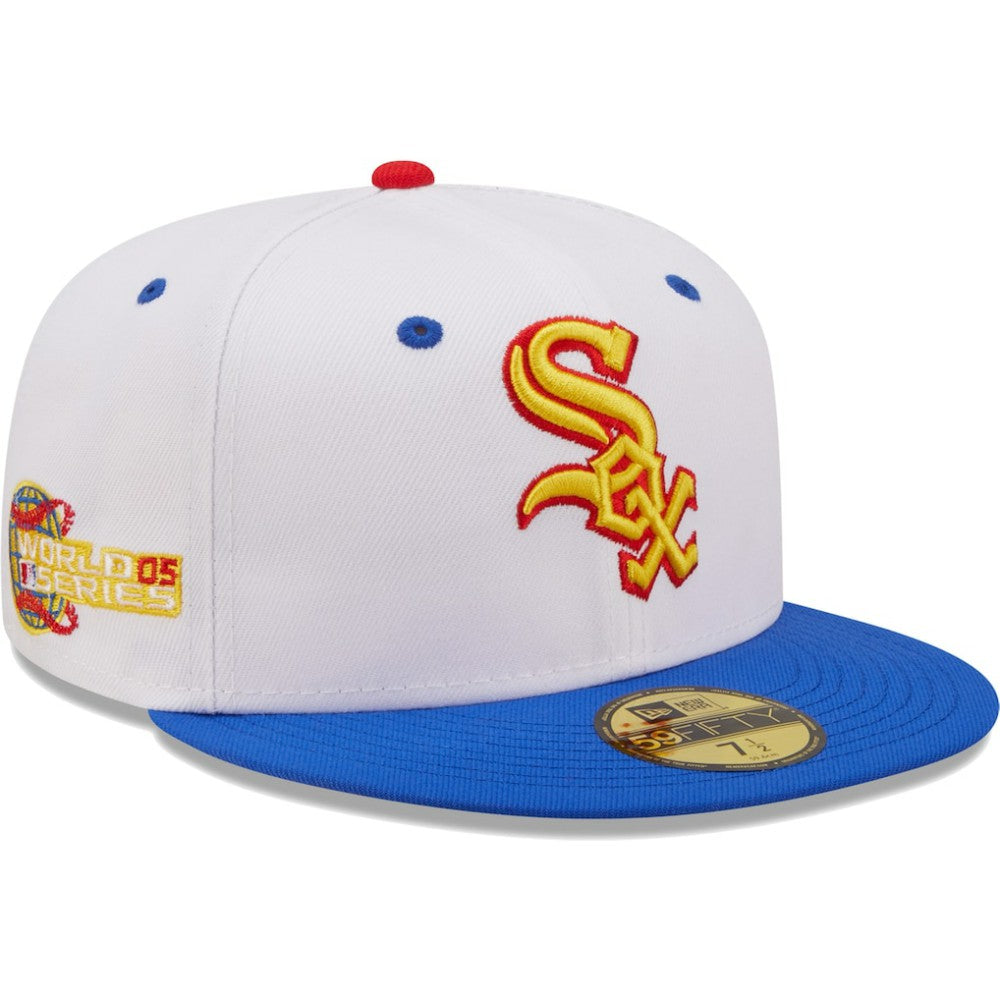 Chicago White Sox New Era 2005 World Series Cherry Lolli 59FIFTY Fitted Hat - White/Royal - New Era Online