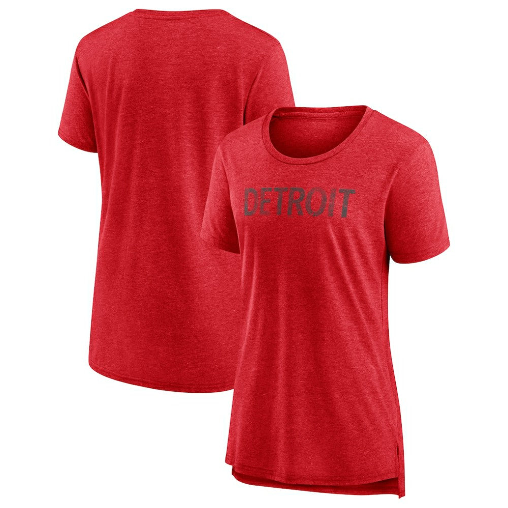 Detroit Red Wings Women's Slow Whistle Tri-Blend T-Shirt - Red - NHL 4773837
