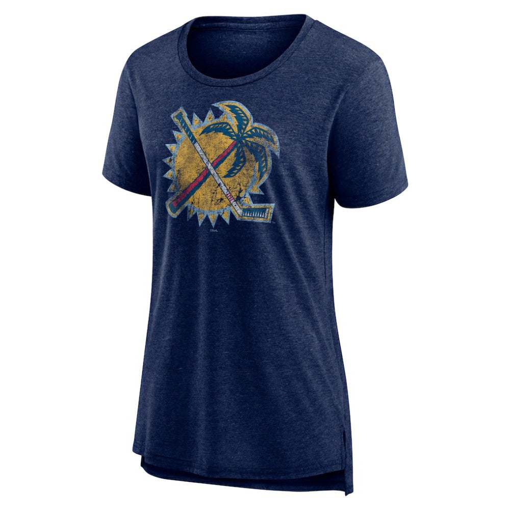 Florida Panthers Women's Slow Whistle Tri-Blend T-Shirt - Navy - NHL 4773839