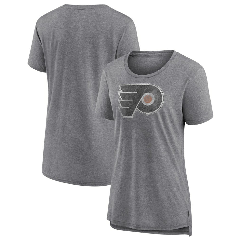 Philadelphia Flyers Women's Slow Whistle Tri-Blend T-Shirt - Gray - NHL 4773847