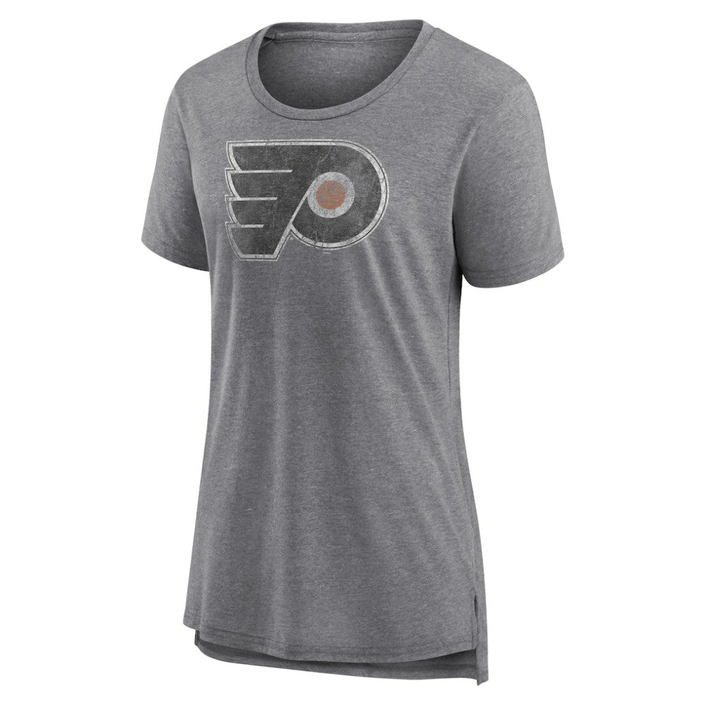 Philadelphia Flyers Women's Slow Whistle Tri-Blend T-Shirt - Gray - NHL 4773847