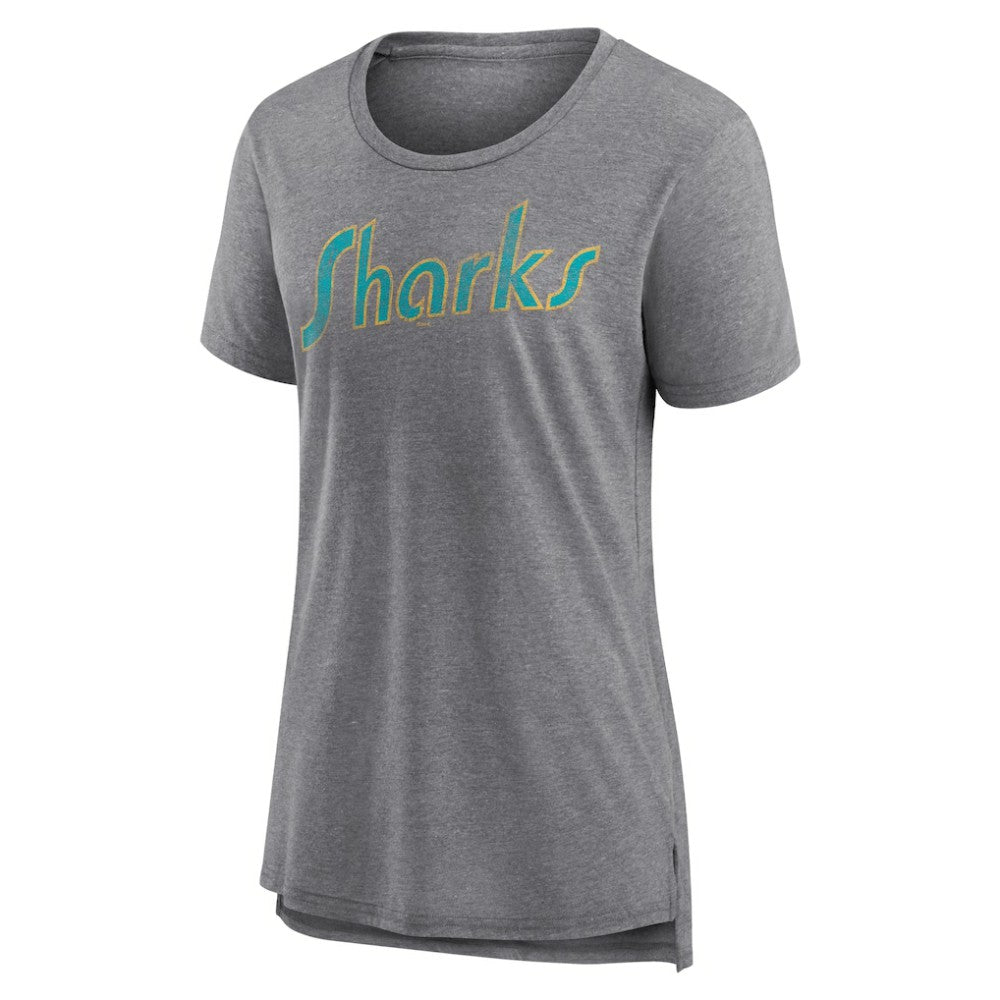 San Jose Sharks Women's Slow Whistle Tri-Blend T-Shirt - Gray - NHL 4773848