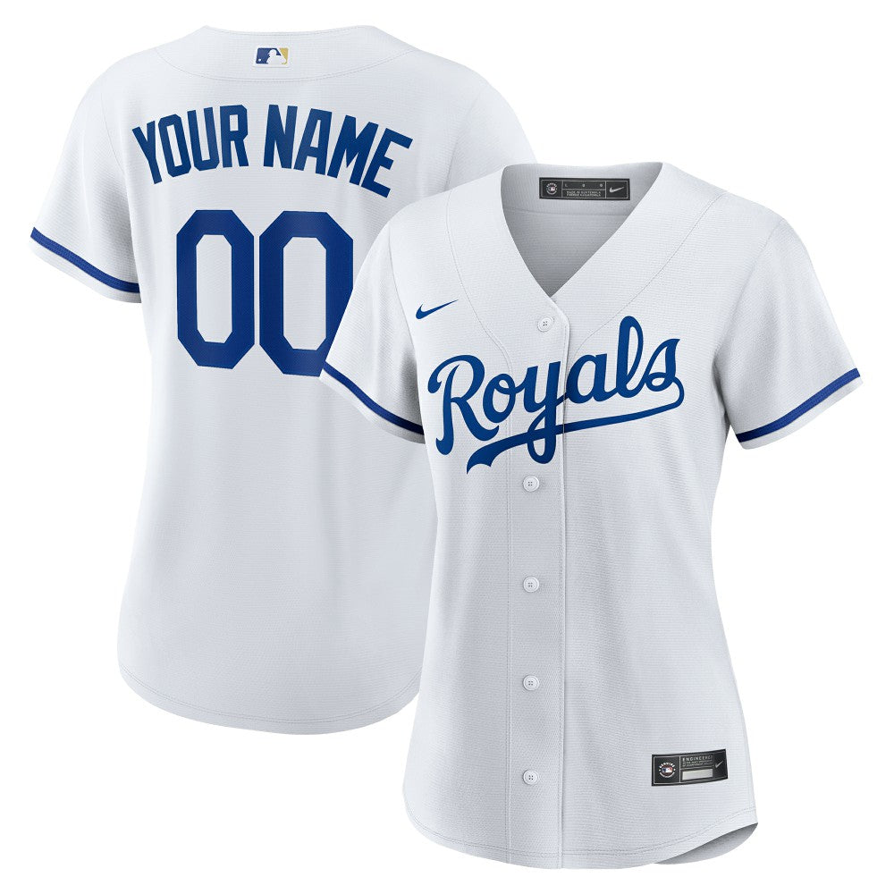 Kansas City Royals Nike Women's Replica Custom Jersey - White - Nike Discount