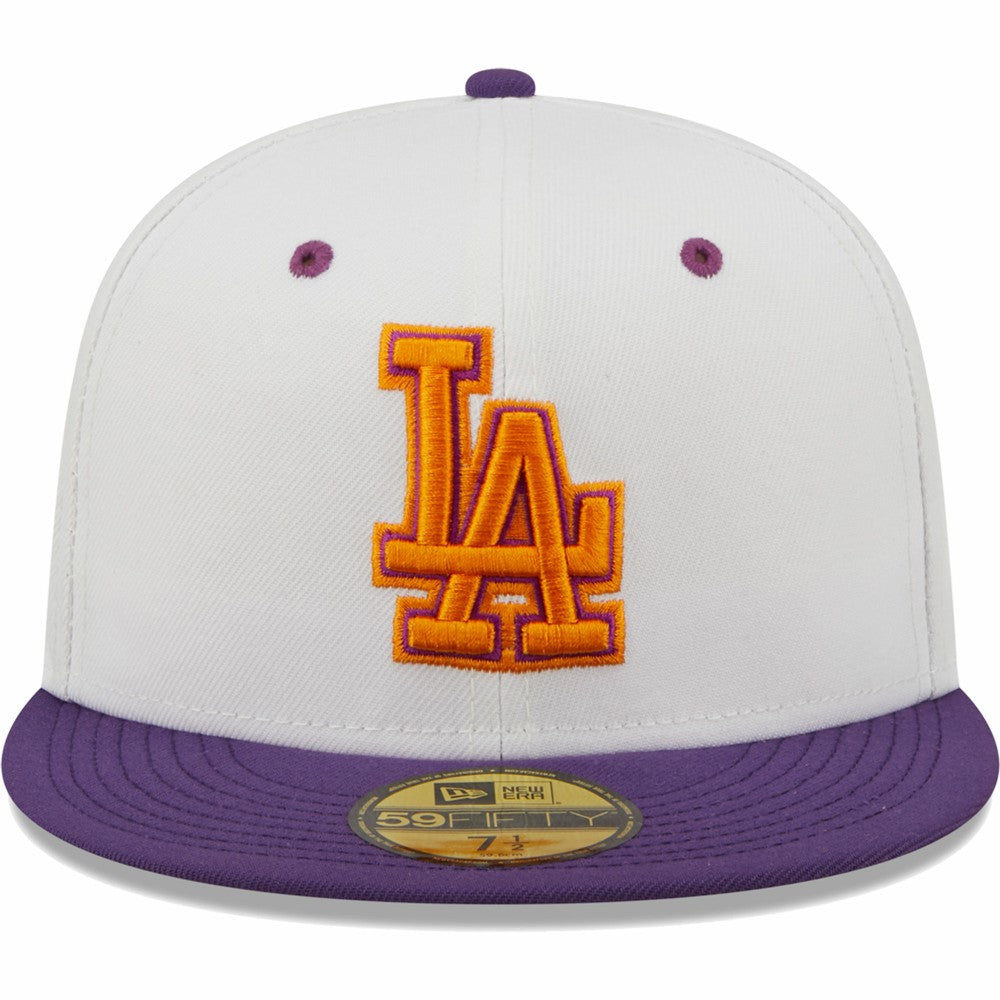 Los Angeles Dodgers New Era 40th Anniversary at Dodger Stadium Grape Lolli 59FIFTY Fitted Hat - White/Purple - New Era on Sale