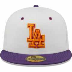Los Angeles Dodgers New Era 40th Anniversary at Dodger Stadium Grape Lolli 59FIFTY Fitted Hat - White/Purple - New Era on Sale