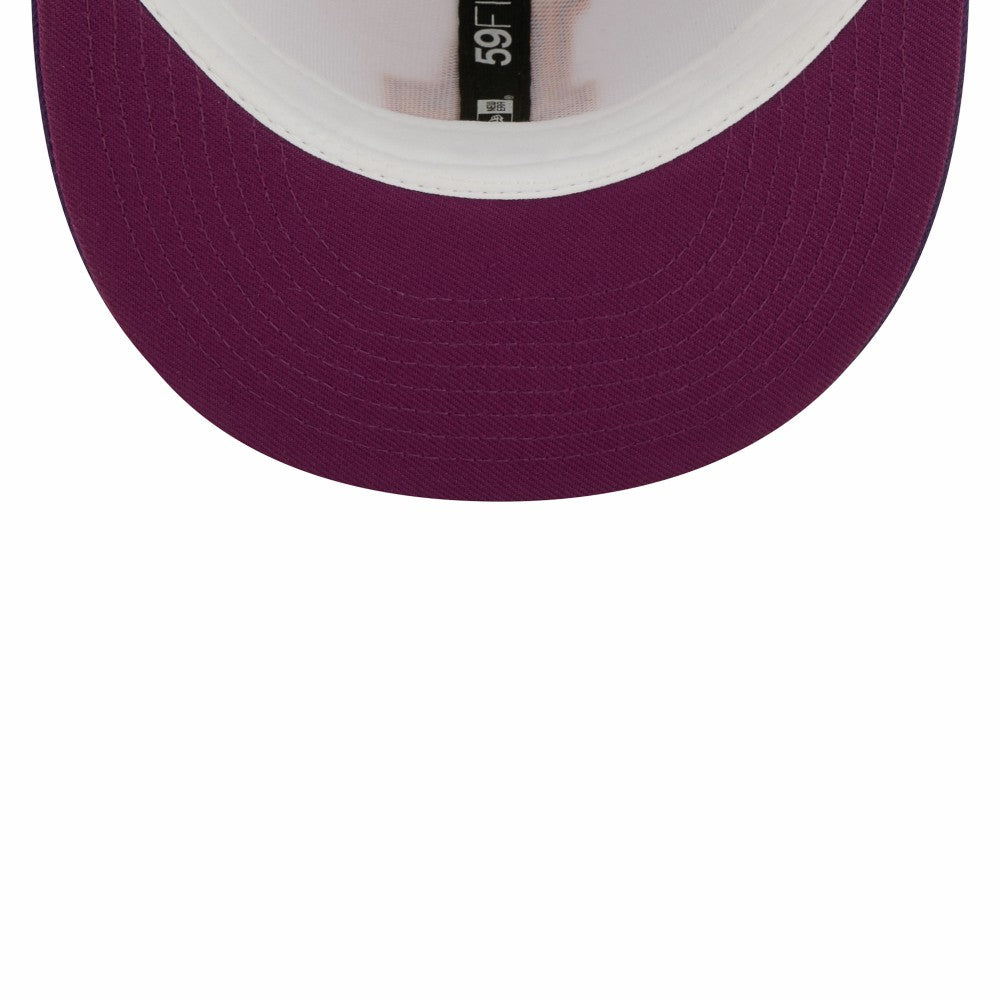 Los Angeles Dodgers New Era 40th Anniversary at Dodger Stadium Grape Lolli 59FIFTY Fitted Hat - White/Purple - New Era on Sale