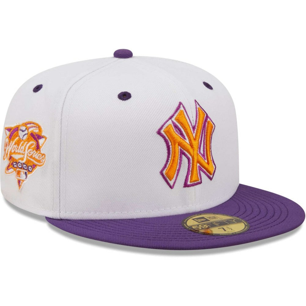 New York Yankees New Era 2000 World Series Grape Lolli 59FIFTY Fitted Hat - White/Purple - New Era Sale