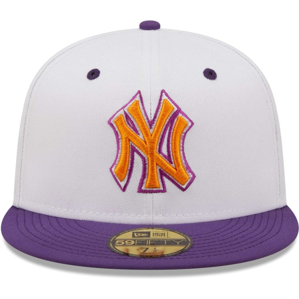 New York Yankees New Era 2000 World Series Grape Lolli 59FIFTY Fitted Hat - White/Purple - New Era Sale