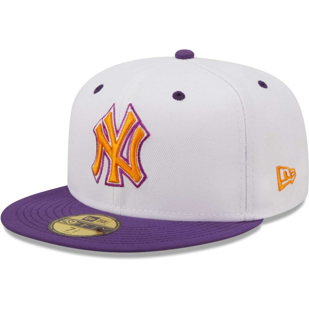 New York Yankees New Era 2000 World Series Grape Lolli 59FIFTY Fitted Hat - White/Purple - New Era Sale