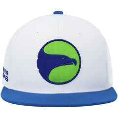 Atlanta Hawks Hardwood Classics Snapback Hat White/Royal | Mitchell & Ness online