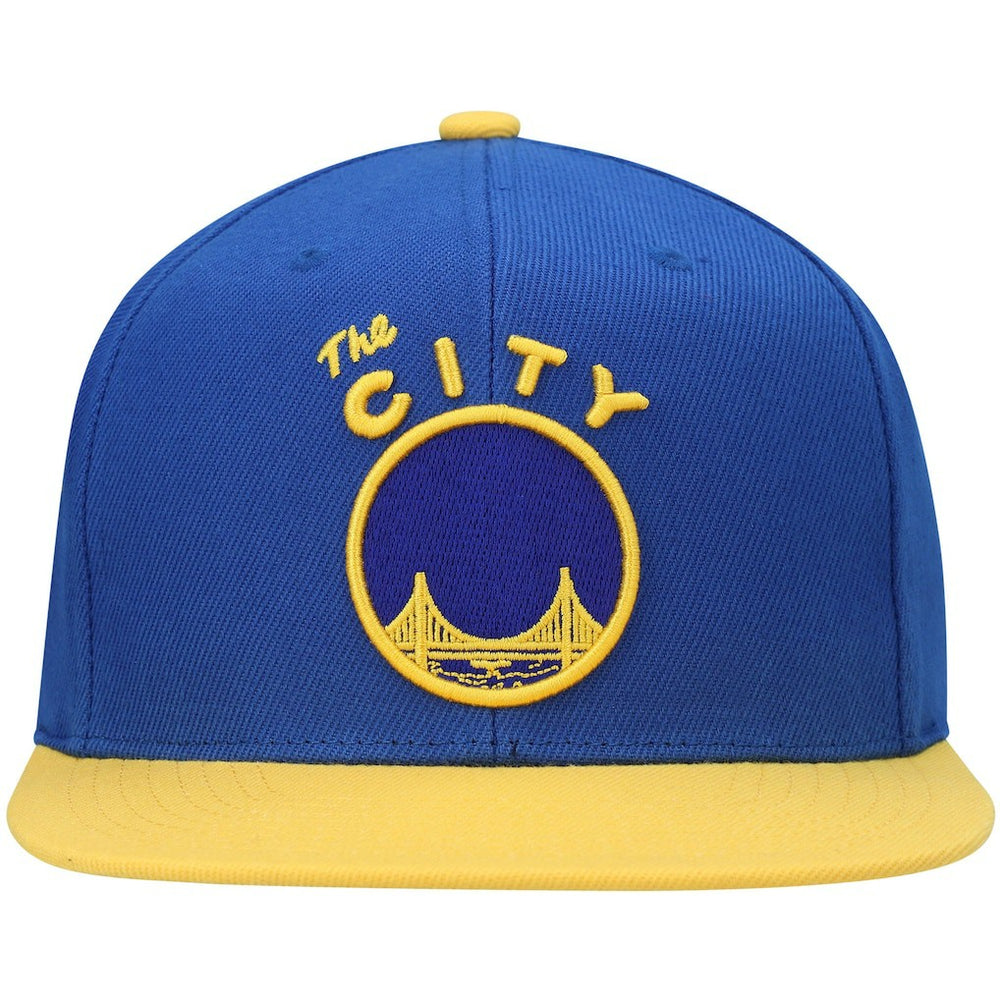 Golden State Warriors Hardwood Classics Snapback Hat for sale Royal/Gold | Mitchell & Ness outlet