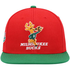Milwaukee Bucks Hardwood Classics Snapback Hat Red/Green | Mitchell & Ness outlet