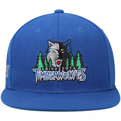 Minnesota Timberwolves Hardwood Classics Snapback Hat Blue | Mitchell & Ness Lifestyle