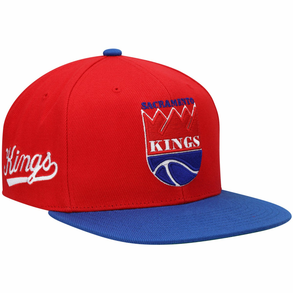 Sacramento Kings Hardwood Classics Snapback Hat Red/Royal | Mitchell & Ness for sale