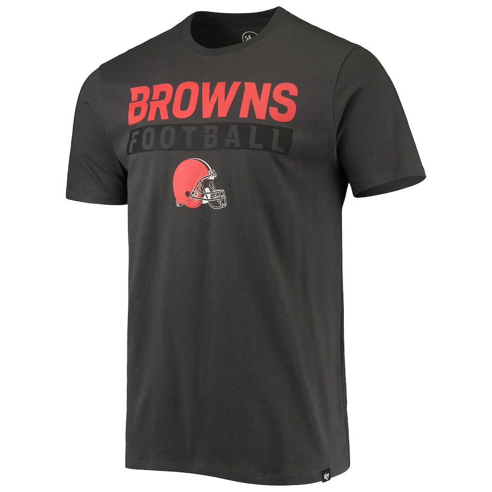 47 brand Cleveland Browns '47 Dark Ops Super Rival T-Shirt Charcoal