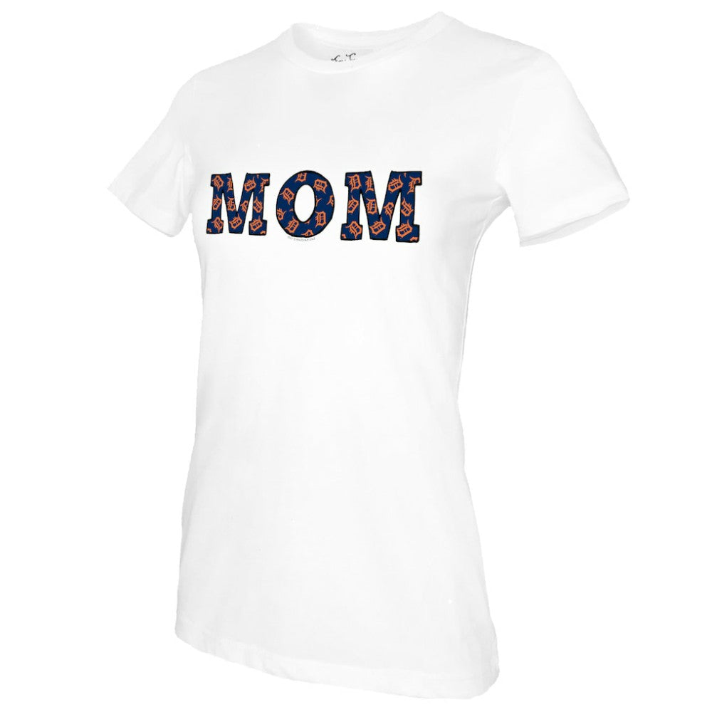Detroit Tigers Tiny Turnip Women's Mom T-Shirt - White - MLB Discount