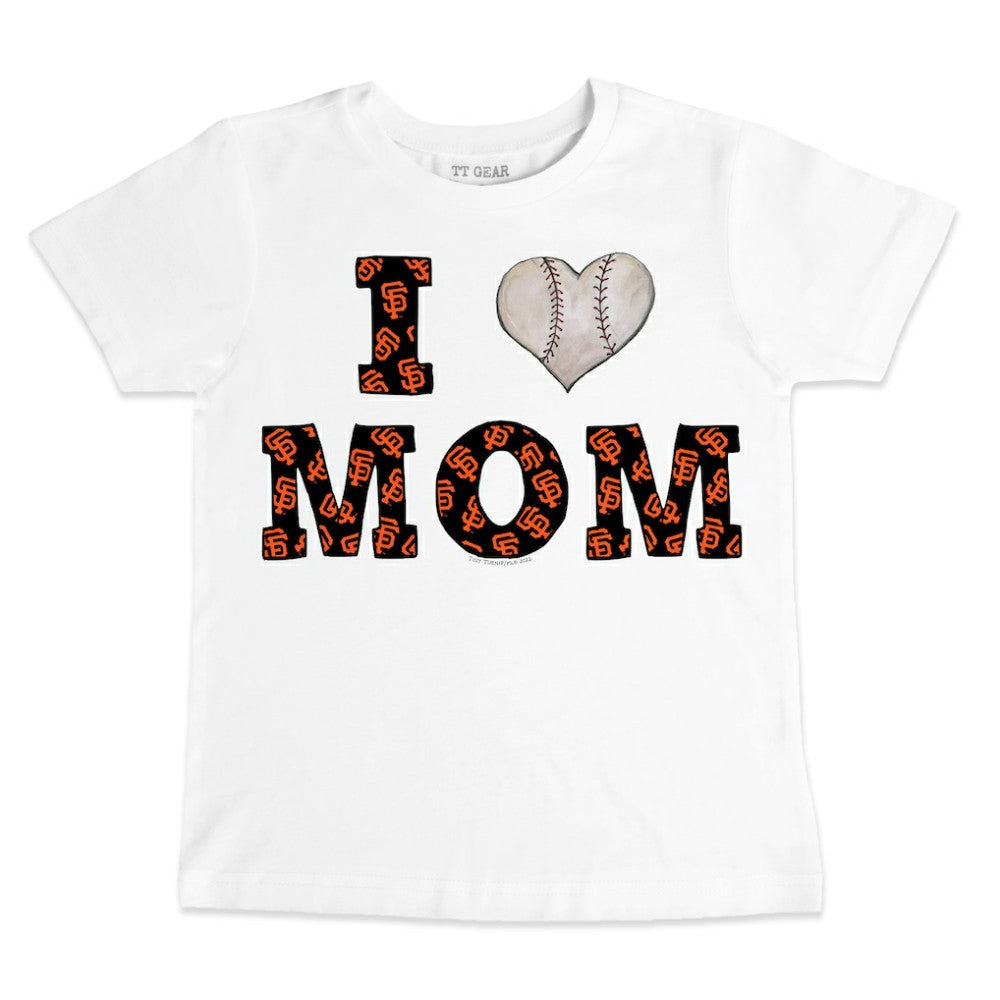 San Francisco Giants Tiny Turnip Youth Heart Mom T-Shirt - White - MLB Discount