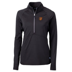 Baltimore Orioles Cutter & Buck Women's Adapt Eco Knit Stretch Half-Zip Pullover Top - Black - MLB Online