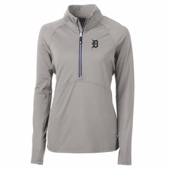 Detroit Tigers Cutter & Buck Women's Adapt Eco Knit Stretch Half-Zip Pullover Top - Gray - MLB Online