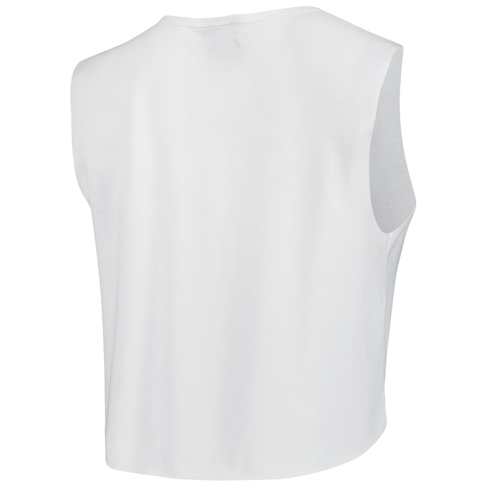 Tampa Bay Buccaneers Cuce Women's Sequin Tri-Blend Cropped Tank Top White