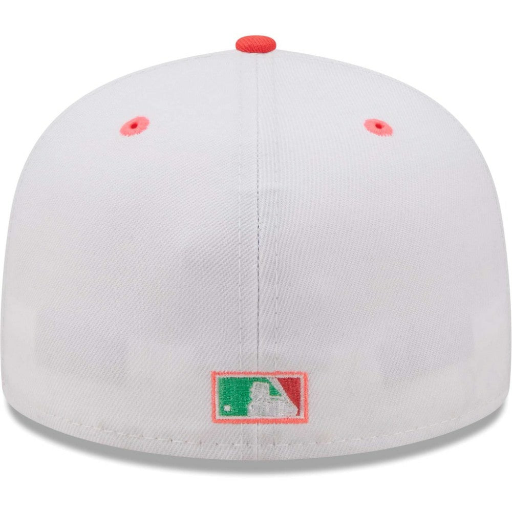 Chicago White Sox New Era Inaugural Season at Comiskey Park Watermelon Lolli 59FIFTY Fitted Hat - White/Green - New Era Lifestyle