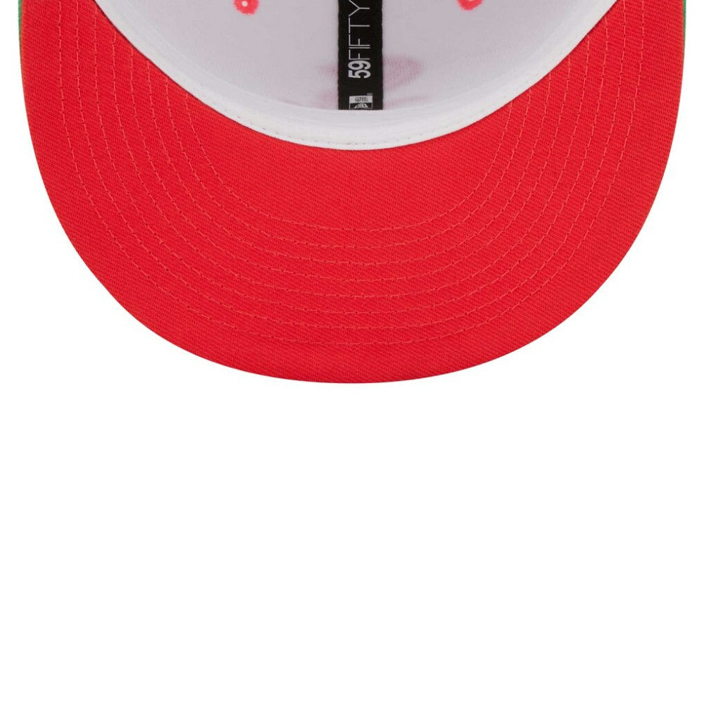 Chicago White Sox New Era Inaugural Season at Comiskey Park Watermelon Lolli 59FIFTY Fitted Hat - White/Green - New Era Lifestyle