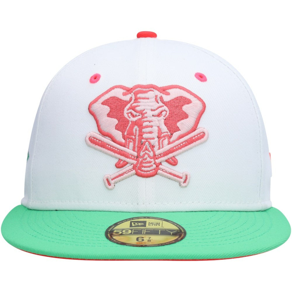 Athletics New Era Alternate Logo Watermelon Lolli 59FIFTY Fitted Hat - White/Green - New Era Online