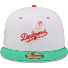 Los Angeles Dodgers New Era 50th Anniversary in Los Angeles Watermelon Lolli 59FIFTY Fitted Hat - White/Green - New Era Online