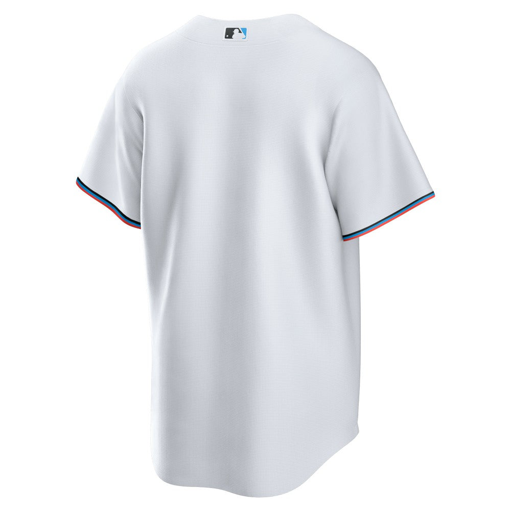 Miami Marlins Nike Home Blank Replica Jersey - White - Nike Discount