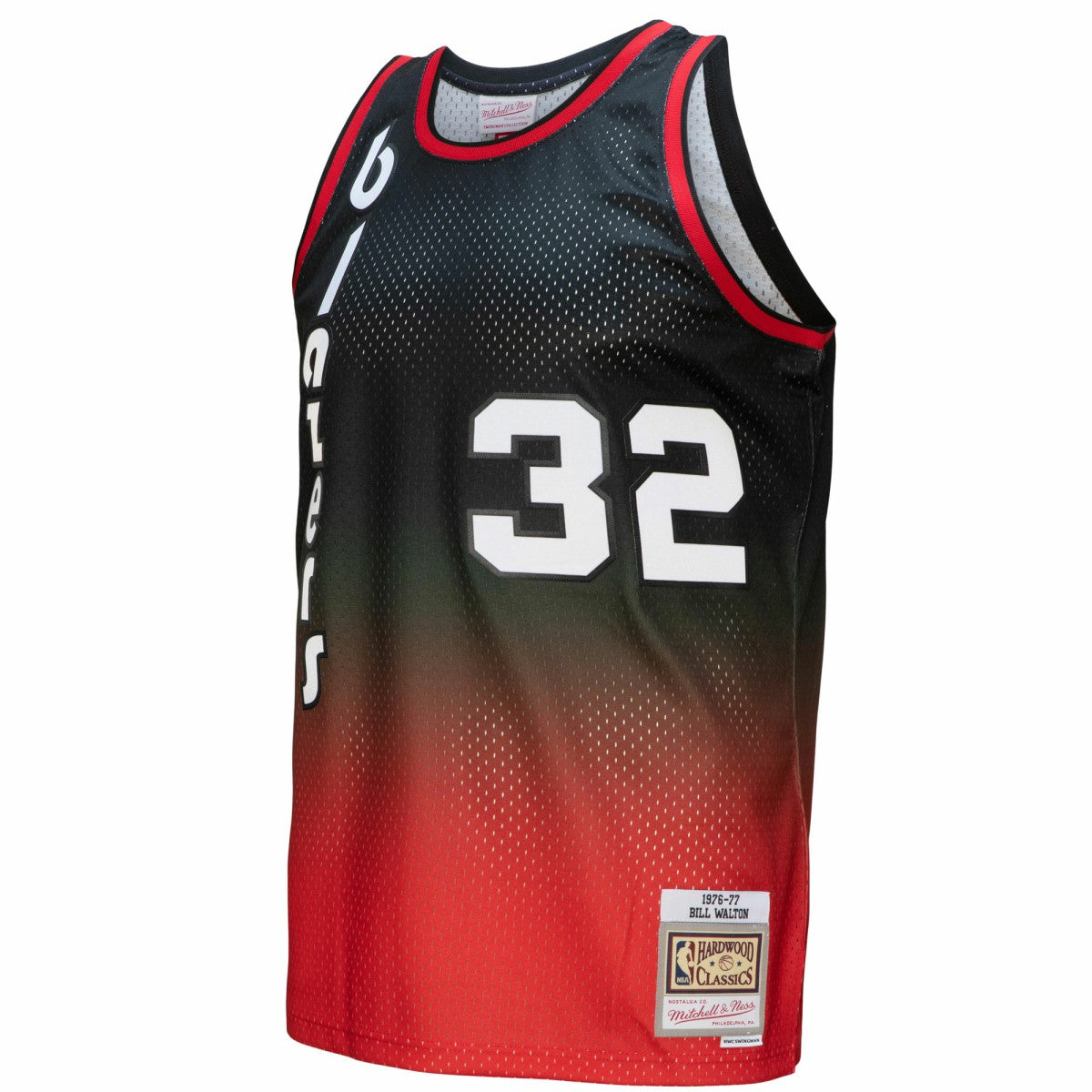 Bill Walton Portland Trail Blazers 1976/77 Hardwood Classics Fadeaway Swingman Player Jersey Red/Black | Mitchell & Ness Lifestyle