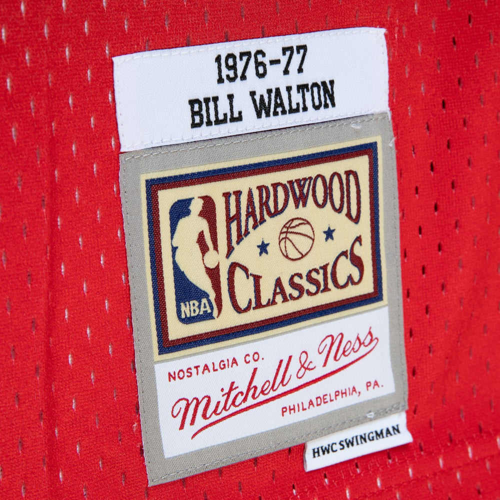 Bill Walton Portland Trail Blazers 1976/77 Hardwood Classics Fadeaway Swingman Player Jersey Red/Black | Mitchell & Ness Lifestyle