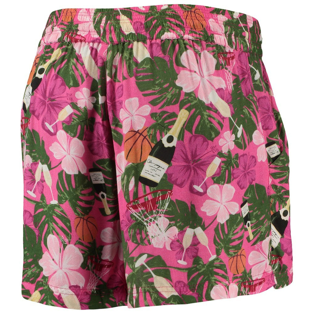 Brooklyn Nets Lusso Women's Finley-Frankie Party Top & Shorts Set Pink