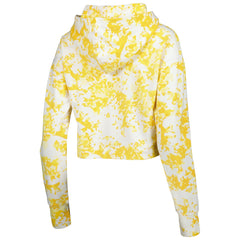 Los Angeles Lakers Lusso Women's Maia Tri-Blend Cropped Quarter-Zip Top Gold/White
