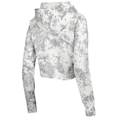 Phoenix Suns Lusso Women's Maia Tri-Blend Cropped Quarter-Zip Top Gray/White