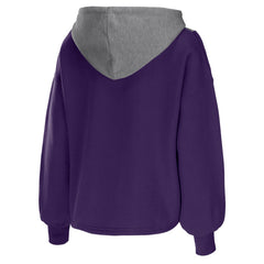 Phoenix Suns WEAR by Erin Andrews Women's Pieced Quarter-Zip Hoodie Jacket Purple