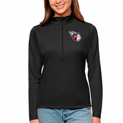 Cleveland Guardians Antigua Women's Tribute Quarter-Zip Pullover Top - Black - MLB on Sale