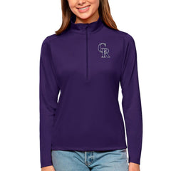 Colorado Rockies Antigua Women's Tribute Quarter-Zip Pullover Top - Purple - MLB Online