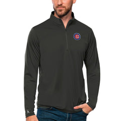 Chicago Cubs Antigua Tribute Quarter-Zip Pullover Top - Charcoal - MLB Discount